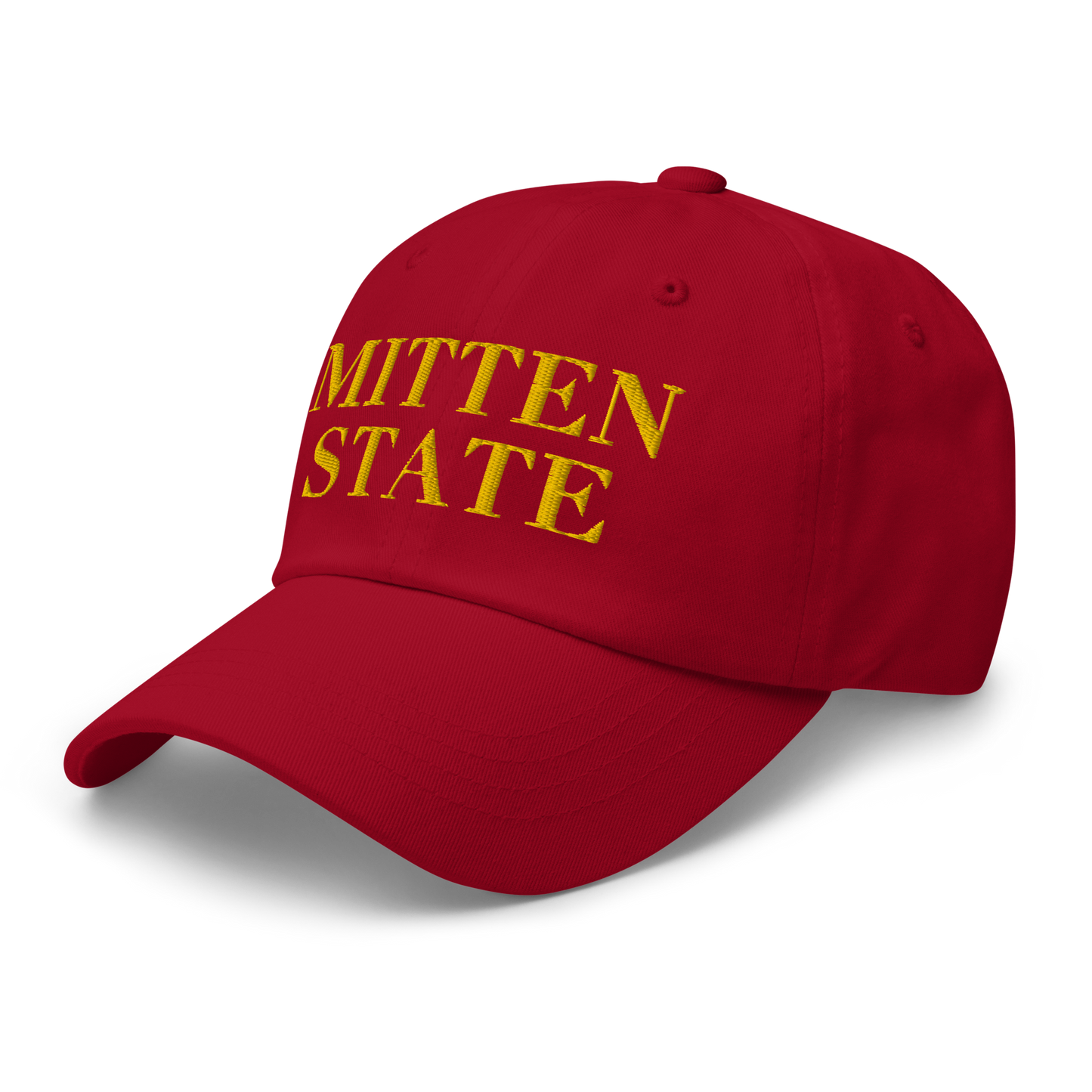 Michigan 'Mitten State' Dad Hat (Didone Font) | Gold Embroidery