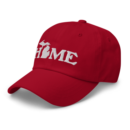 Michigan 'Home' Dad Hat (Woodcut Font)