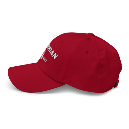 'Michigan EST 1837' Dad Hat (Army Font)