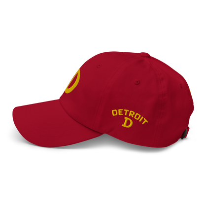 Detroit 'Old French D' Dad Hat (w/ Side Design) | Gold Embroidery