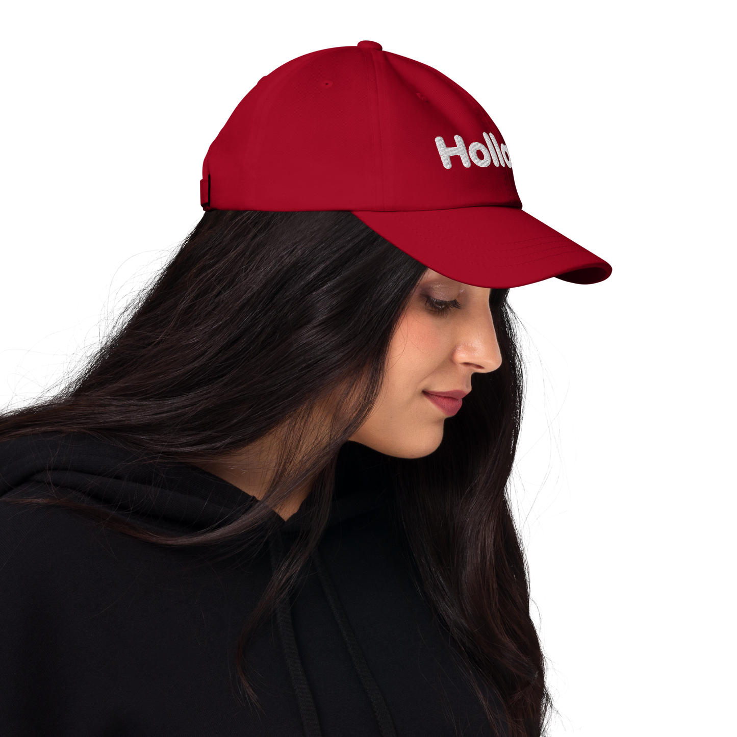 'Holland' Dad Hat | White/Red Embroidery