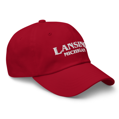 'Lansing Michigan' Dad Hat (1980s Drama Parody)