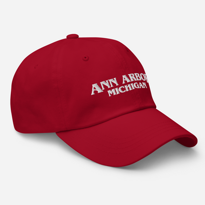 'Ann Arbor Michigan' Dad Hat (1980s Drama Parody)