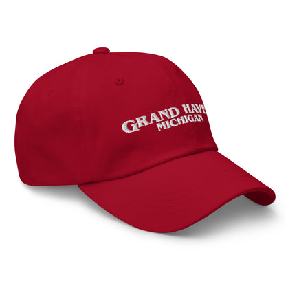 'Grand Haven Michigan' Dad Hat (1980s Drama Parody)