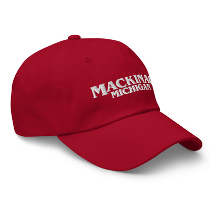 'Mackinac Michigan' Dad Hat (1980s Drama Parody)