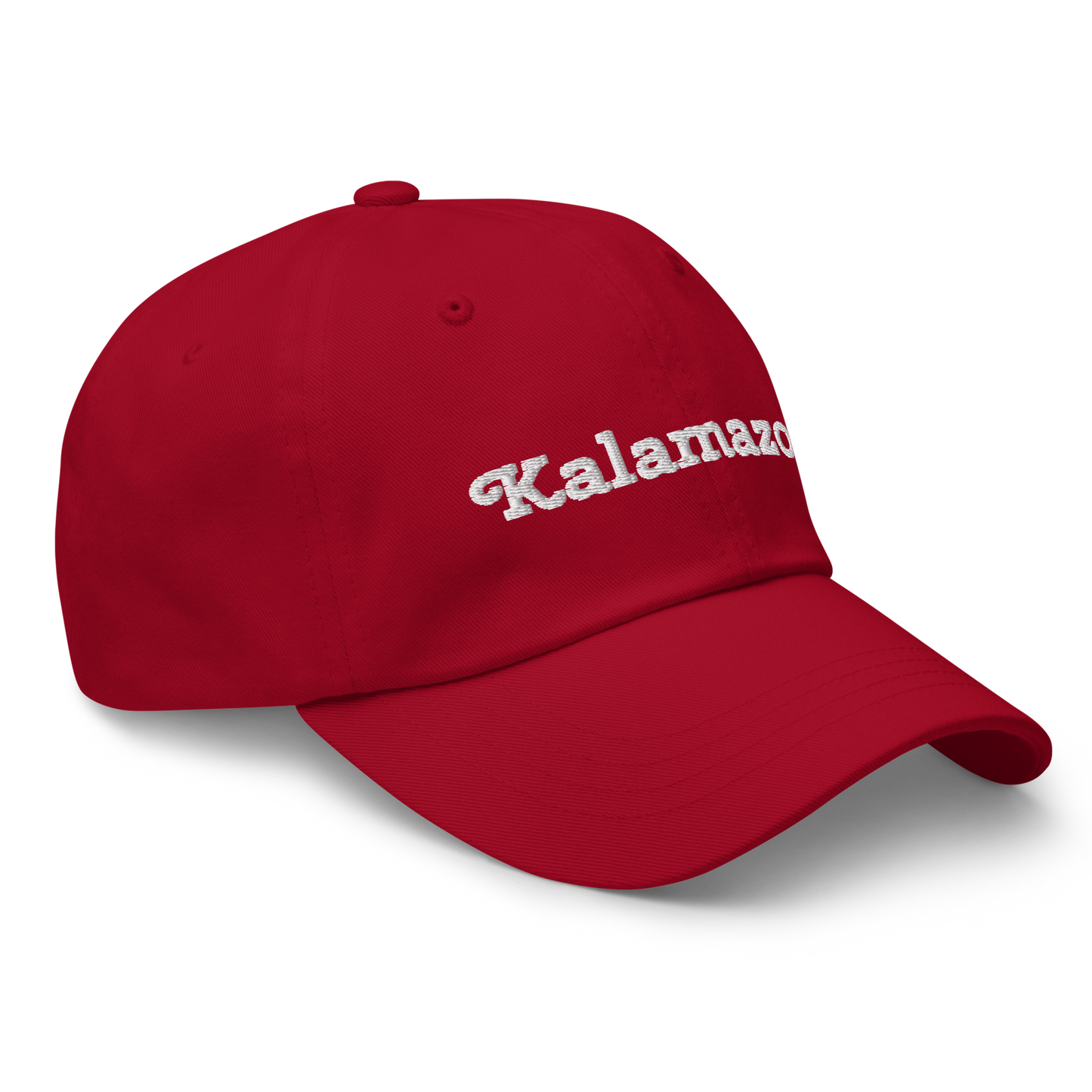 'Kalamazoo' Dad Hat | White/Black Embroidery