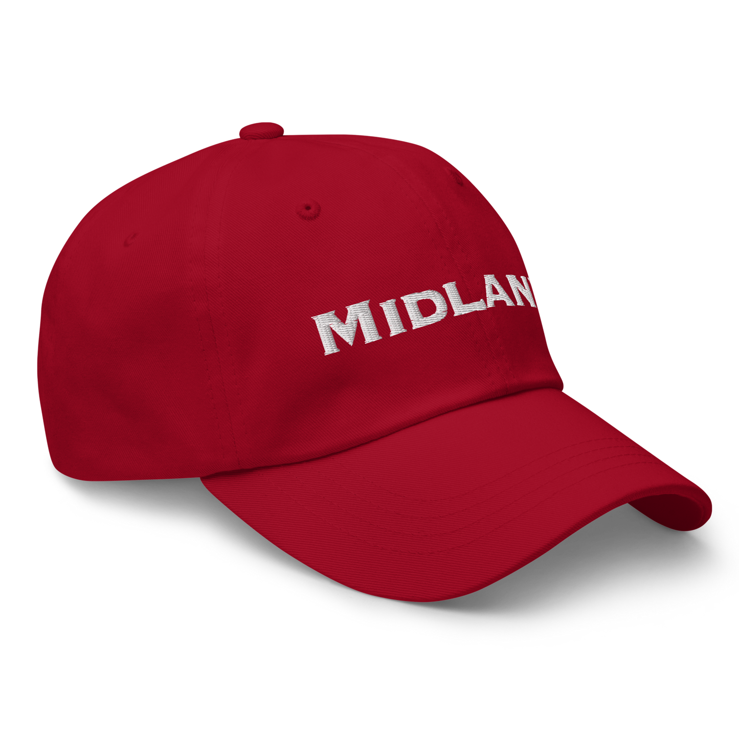 'Midland' Dad Hat | White/Black Embrodery