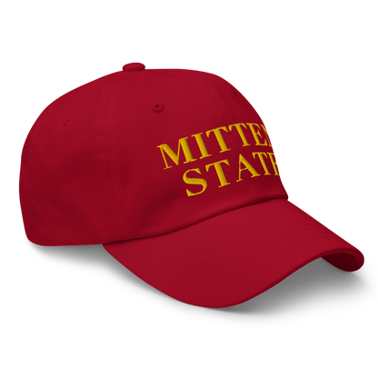 Michigan 'Mitten State' Dad Hat (Didone Font) | Gold Embroidery