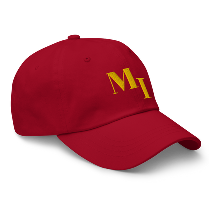 Michigan 'MI' Dad Hat (Didone Logotype) | Gold Embroidery