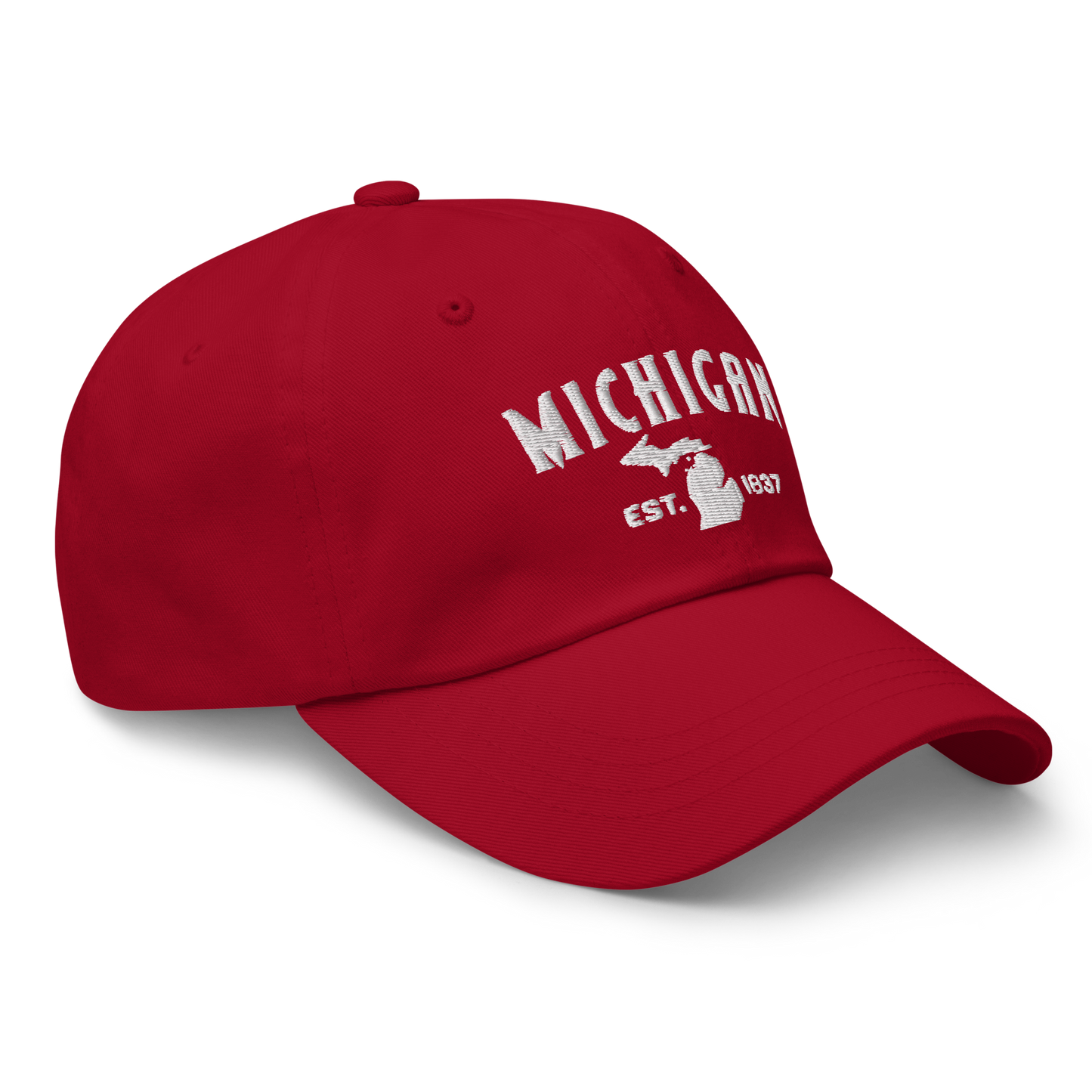 'Michigan EST 1837' Dad Hat (Vicious Mustelid Font)