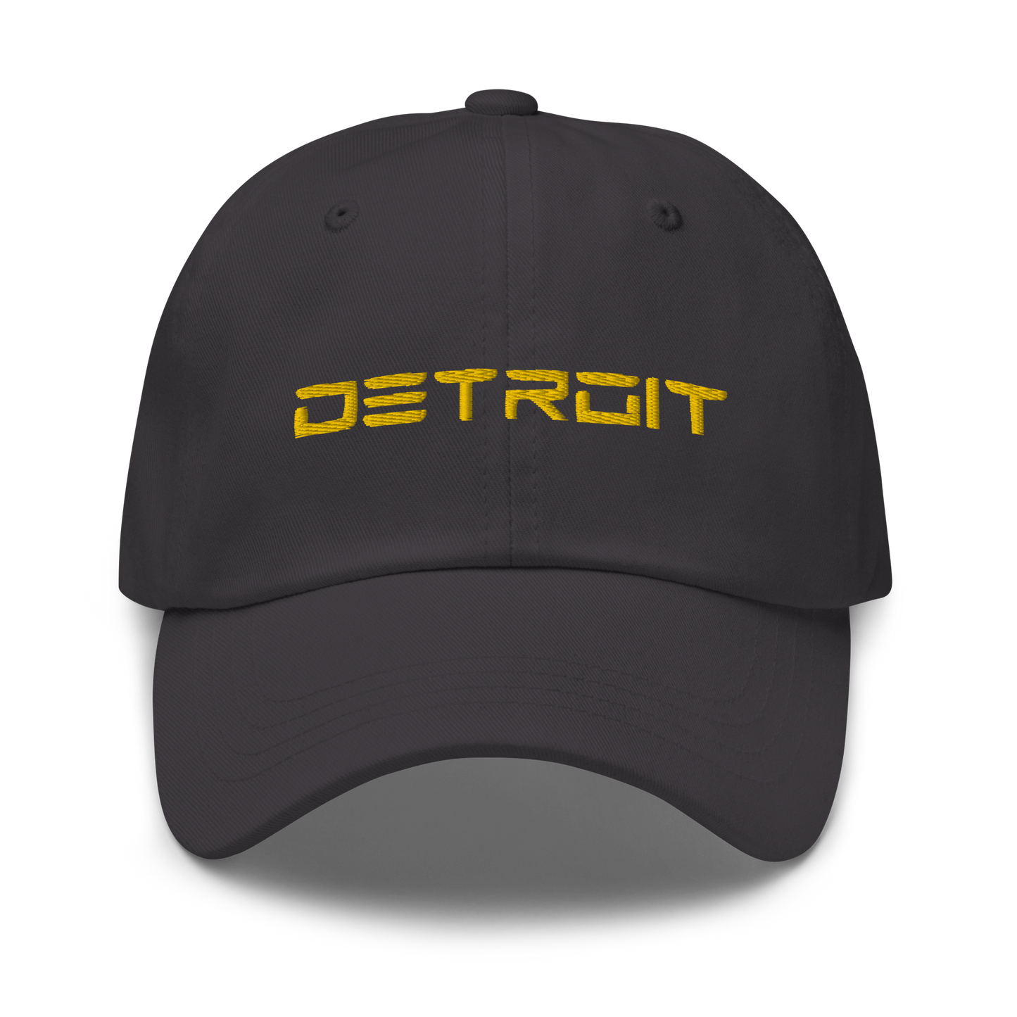 'Detroit' Dad Hat (Electric Font) | Gold Embroidery