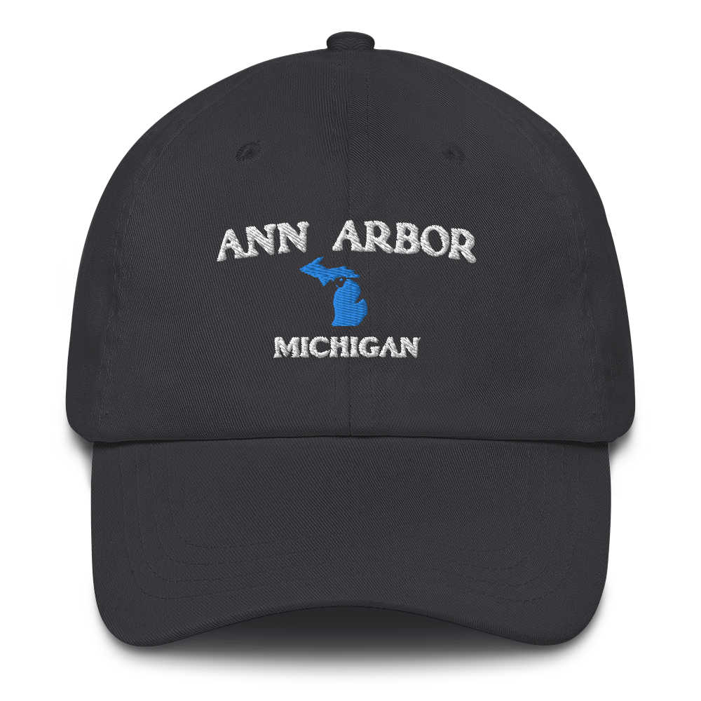 'Ann Arbor Michigan' Dad Hat (w/ Michigan Outline)