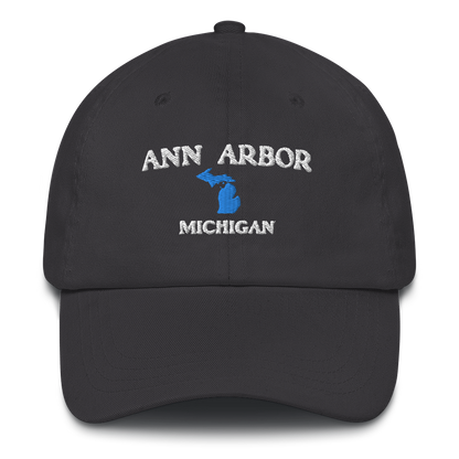 'Ann Arbor Michigan' Dad Hat (w/ Michigan Outline)