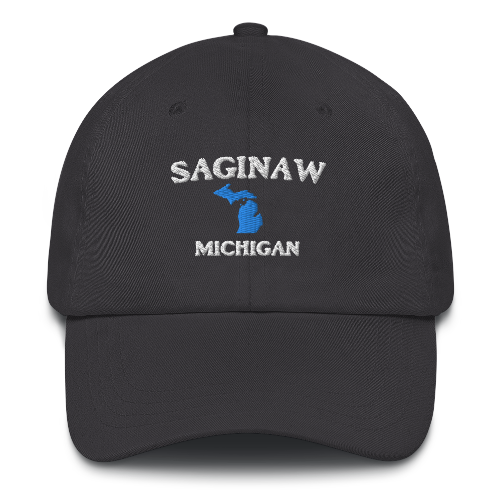 'Saginaw Michigan' Dad Hat (w/ Michigan Outline)