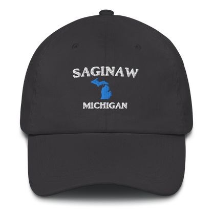 'Saginaw Michigan' Dad Hat (w/ Michigan Outline)