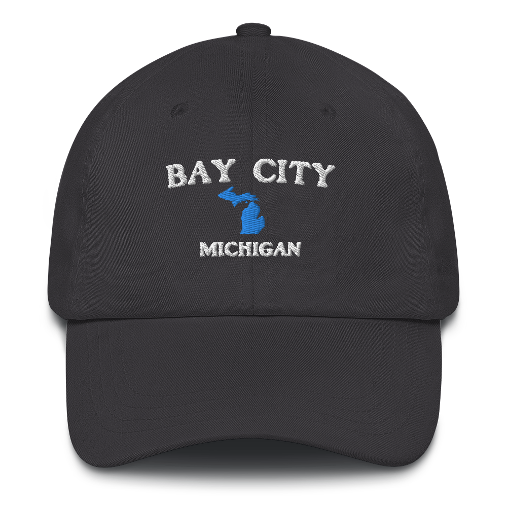 'Bay City Michigan' Dad Hat (w/ Michigan Outline)