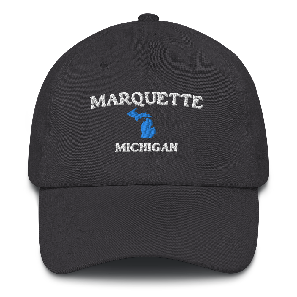 'Marquette Michigan' Dad Hat (w/ Michigan Outline)