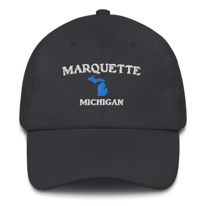 'Marquette Michigan' Dad Hat (w/ Michigan Outline)