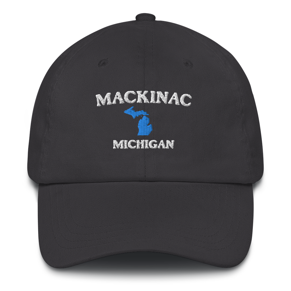 'Mackinac Michigan' Dad Hat (w/ Michigan Outline)