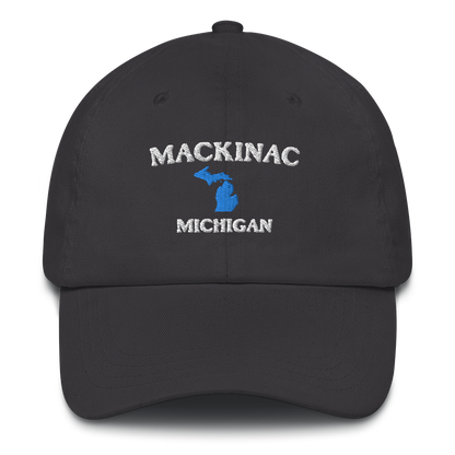 'Mackinac Michigan' Dad Hat (w/ Michigan Outline)