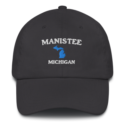 'Manistee Michigan' Dad Hat (w/ Michigan Outline)