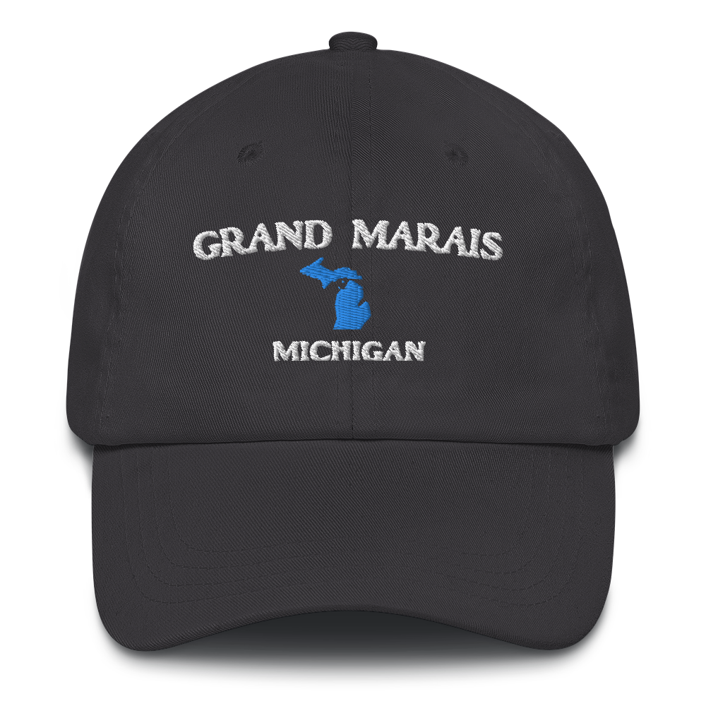 'Grand Marais Michigan' Dad Hat (w/ Michigan Outline)