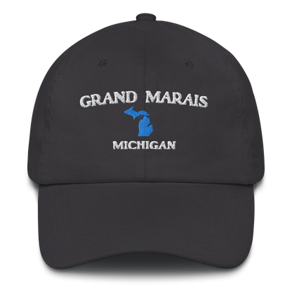 'Grand Marais Michigan' Dad Hat (w/ Michigan Outline)