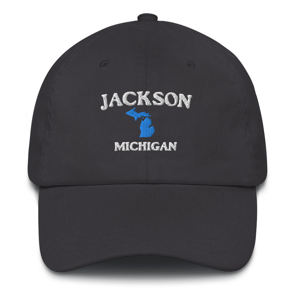 'Jackson Michigan' Dad Hat (w/ Michigan Outline)