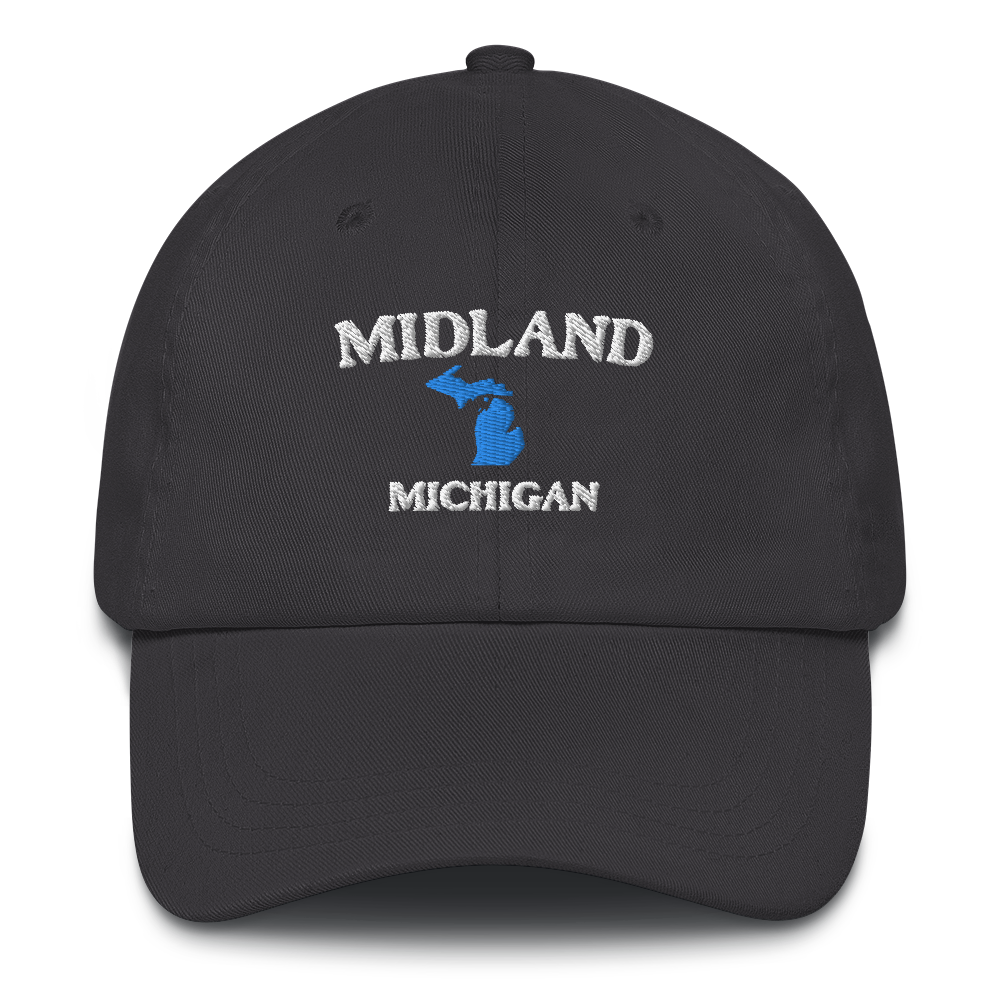 'Midland Michigan' Dad Hat (w/ Michigan Outline)