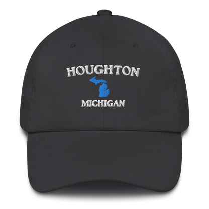 'Houghton Michigan' Dad Hat (w/ Michigan Outline)