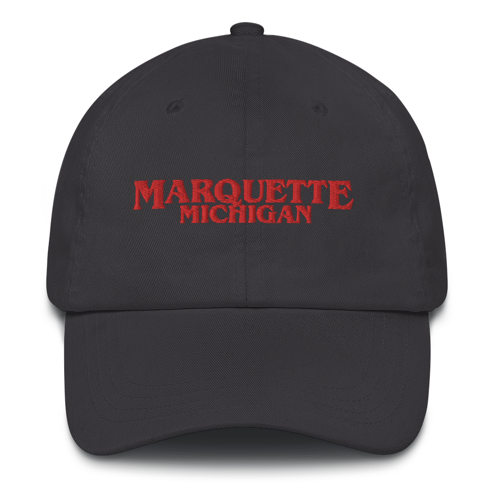 'Marquette Michigan' Dad Hat (1980s Drama Parody)