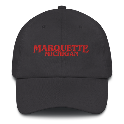 'Marquette Michigan' Dad Hat (1980s Drama Parody)