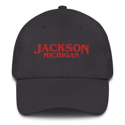 'Jackson Michigan' Dad Hat (1980s Drama Parody)