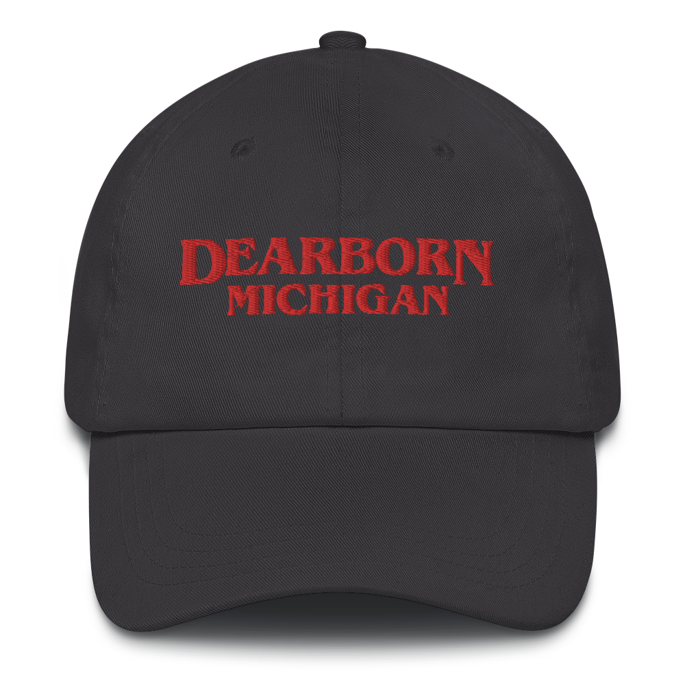 'Dearborn Michigan' Dad Hat (1980s Drama Parody)