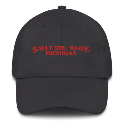 'Sault Ste. Marie Michigan' Dad Hat (1980s Drama Parody)