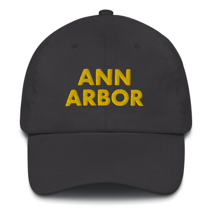 'Ann Arbor' Dad Hat | Gold/Navy Embroidery