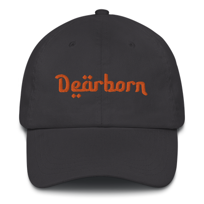 'Dearborn' Dad Hat | Orange Embroidery