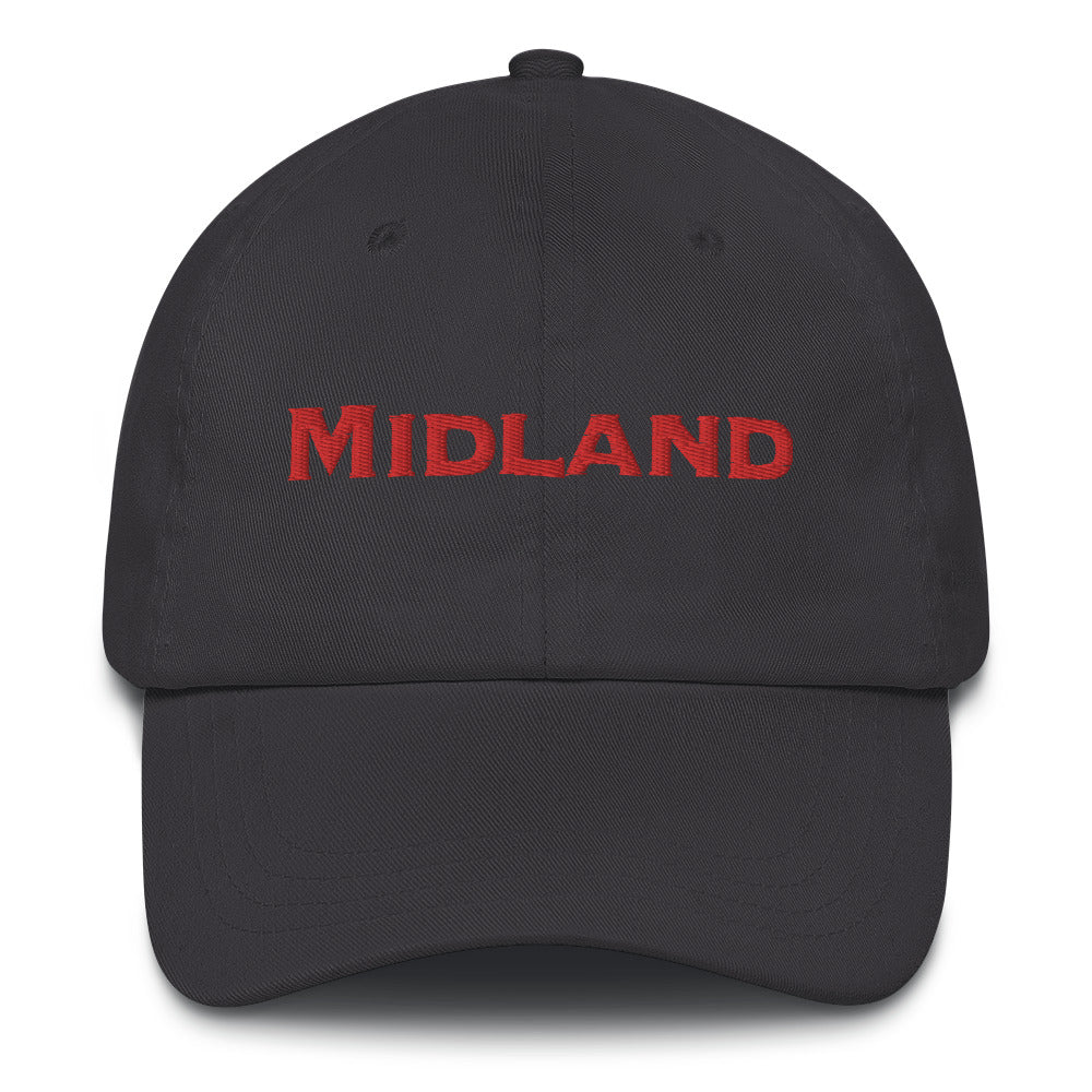 'Midland' Dad Hat | Red Embroidery