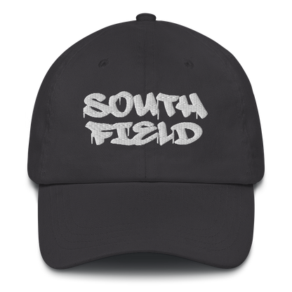 'Southfield' Dad Hat | White/Black Embroidery