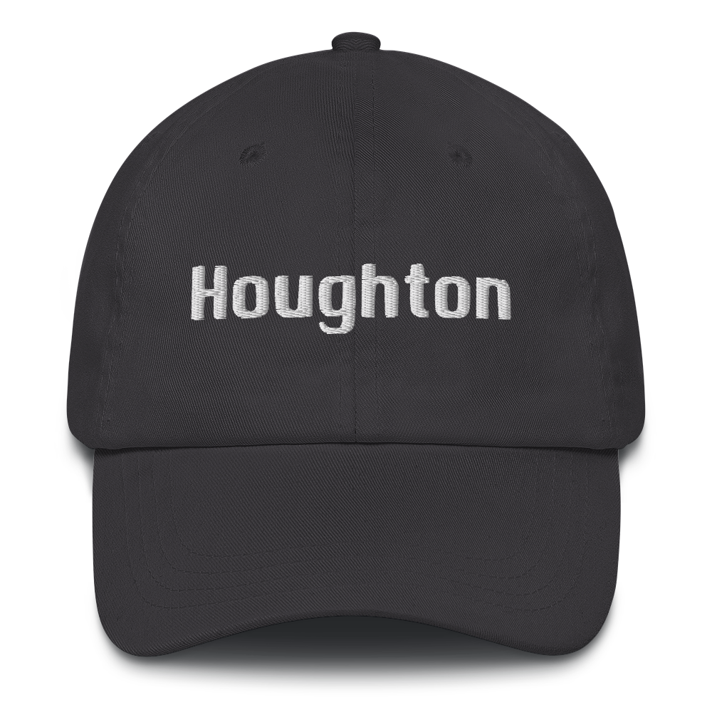 'Houghton' Dad Hat | White/Black Embroidery