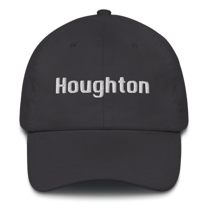 'Houghton' Dad Hat | White/Black Embroidery