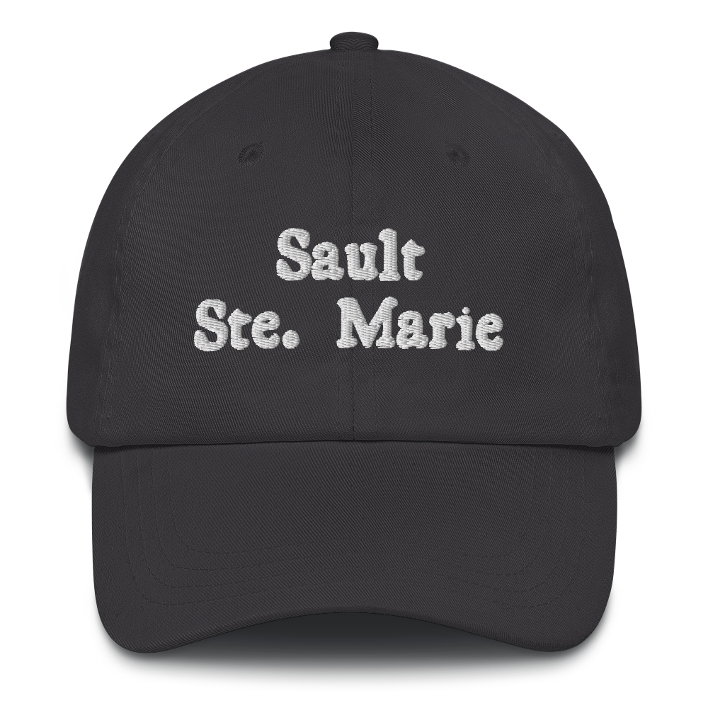 'Sault Ste. Marie' Dad Hat | White/Navy Embroidery