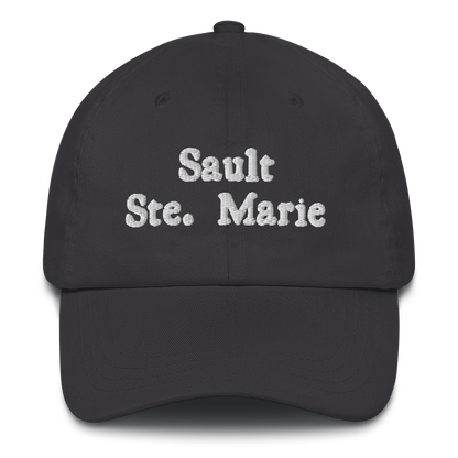 'Sault Ste. Marie' Dad Hat | White/Navy Embroidery