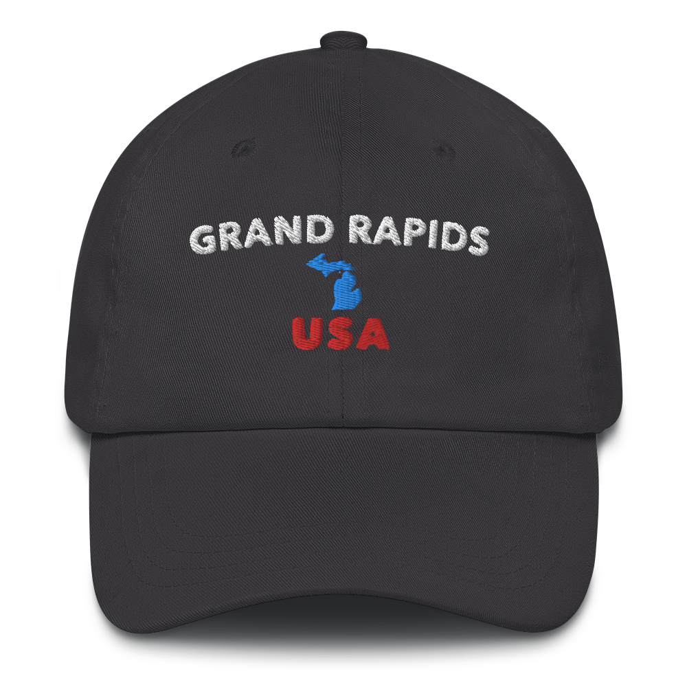 'Grand Rapids USA' Dad Hat (w/ Michigan Outline)