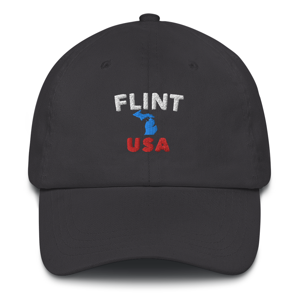 'Flint USA' Dad Hat (w/ Michigan Outline)