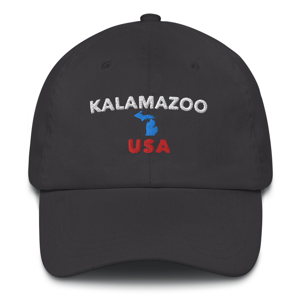 'Kalamazoo USA' Dad Hat (w/ Michigan Outline)