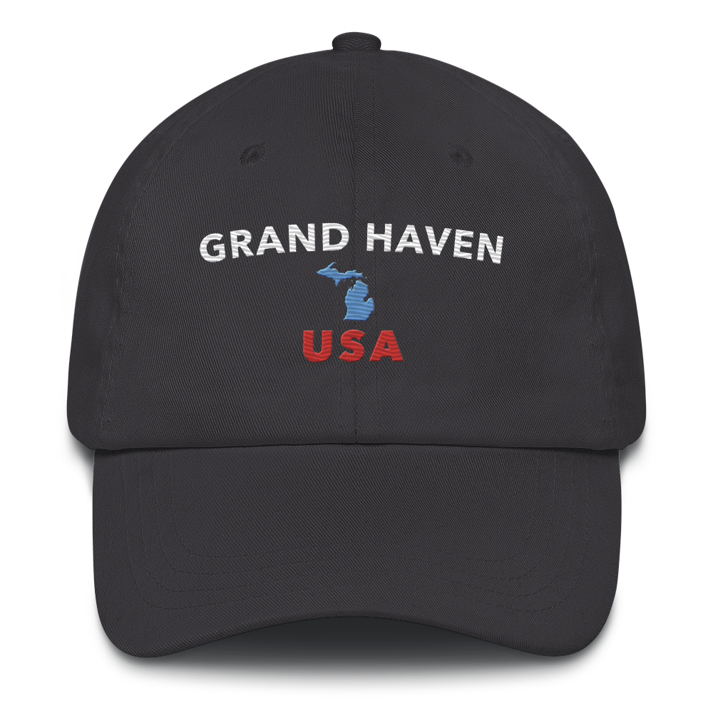 'Grand Haven' Dad Hat (w/Michigan Outline)