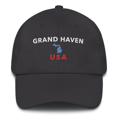 'Grand Haven' Dad Hat (w/Michigan Outline)