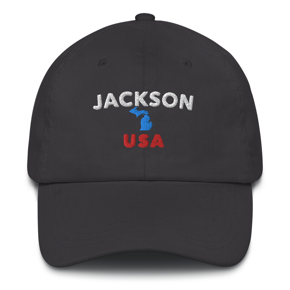 'Jackson USA' Dad Hat (w/ Michigan Outline)