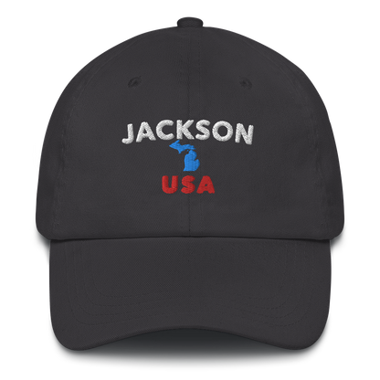 'Jackson USA' Dad Hat (w/ Michigan Outline)